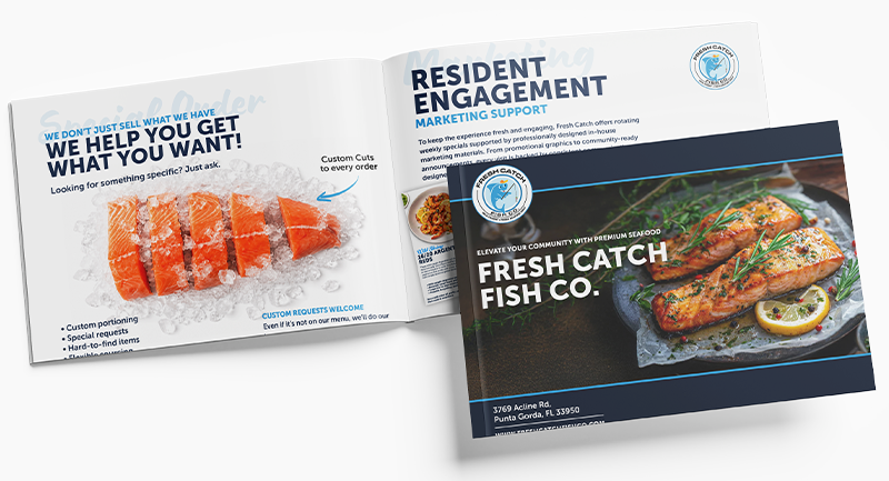 Fresh Catch Fish Co. booklet design